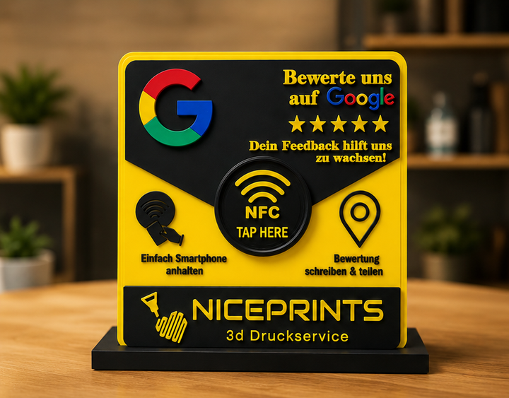NFC Google Review Stand – 3D Printed