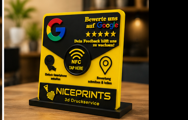 NFC Google Review Stand – 3D Printed