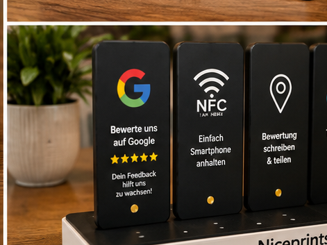 Niceprints 3D Hub – close-up NFC cards