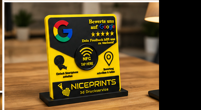 NFC Google Review Stand – 3D Printed
