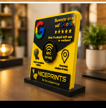 NFC Google Review Stand – 3D Printed