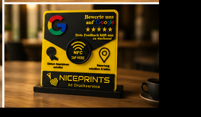 NFC Google Review Stand – 3D Printed