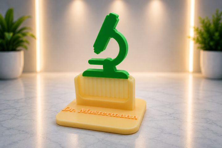 Individueller Handyhalter im Mikroskop-Design (3D-gedruckt)