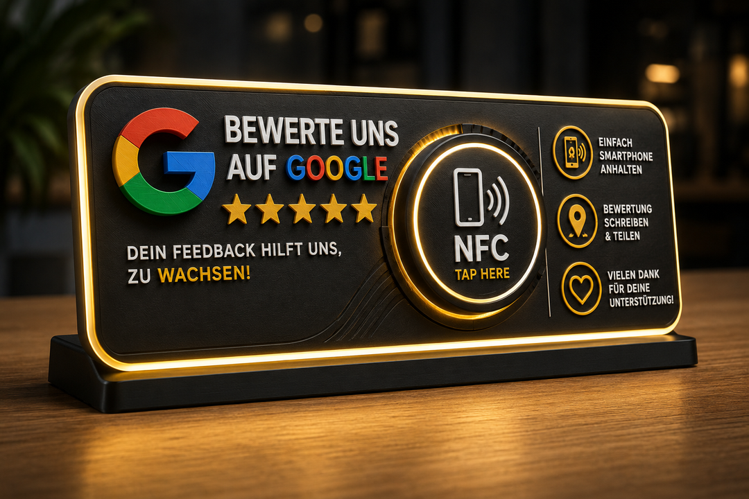 Google ReviewTap NFC Display – Personalized Google Review Stand