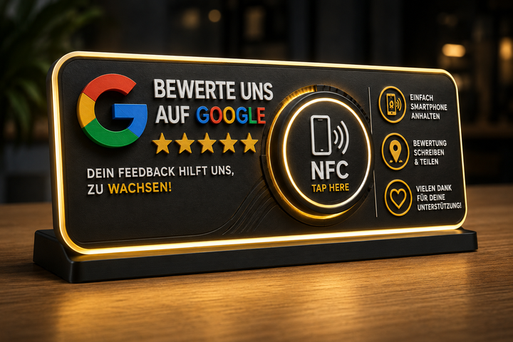 Google ReviewTap NFC Display – Personalized Google Review Stand