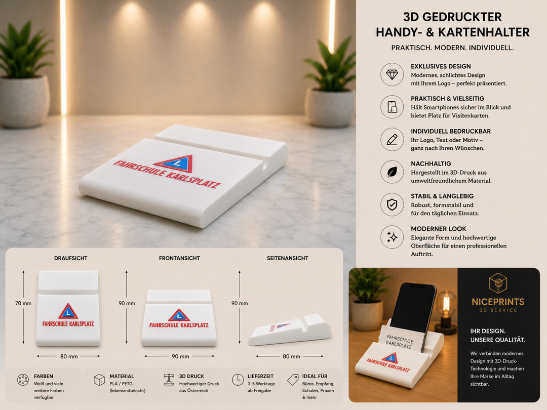 Handyhalter mit Branding