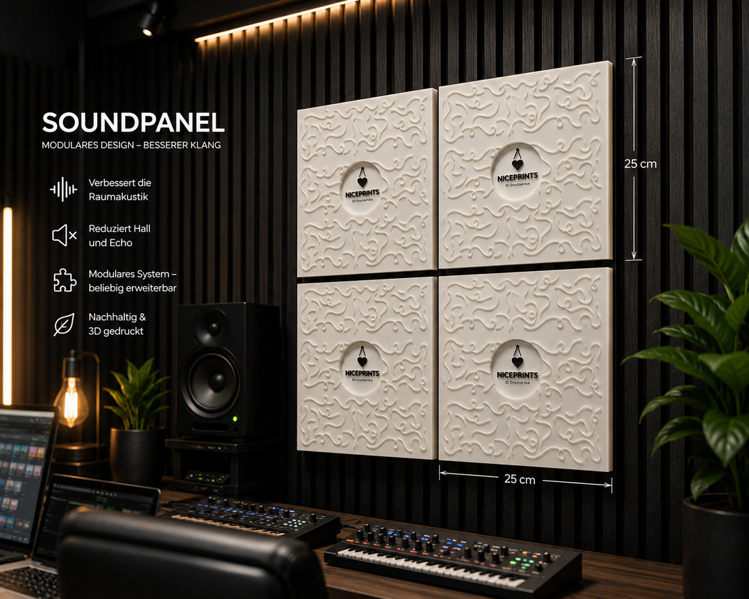 3D Akustikpaneele 25x25 4er Set