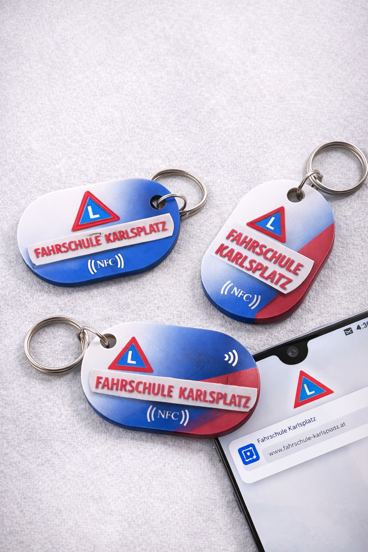 Schlüsseltags mit NFC (Website Link)