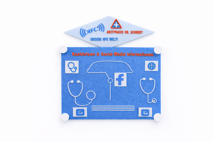 NFC Wand-Display für Arztpraxis – Modern &amp; Patientenfreundlich