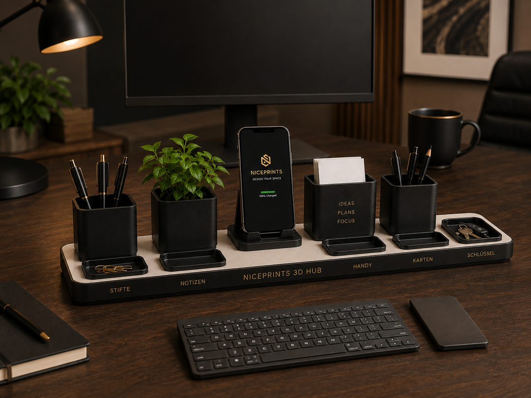 Niceprints 3D Hub – full setup with phone stand and plant module