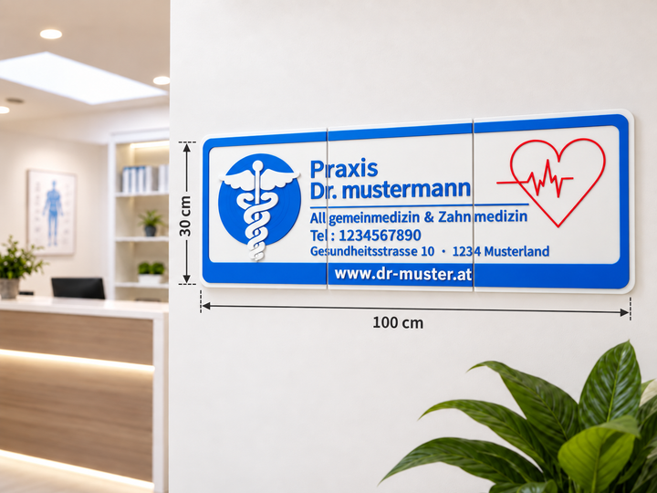 Firmenschild Premium (3D Printed-Indoor)