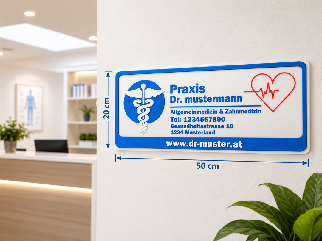 Firmenschild Premium (3D Printed-Indoor)