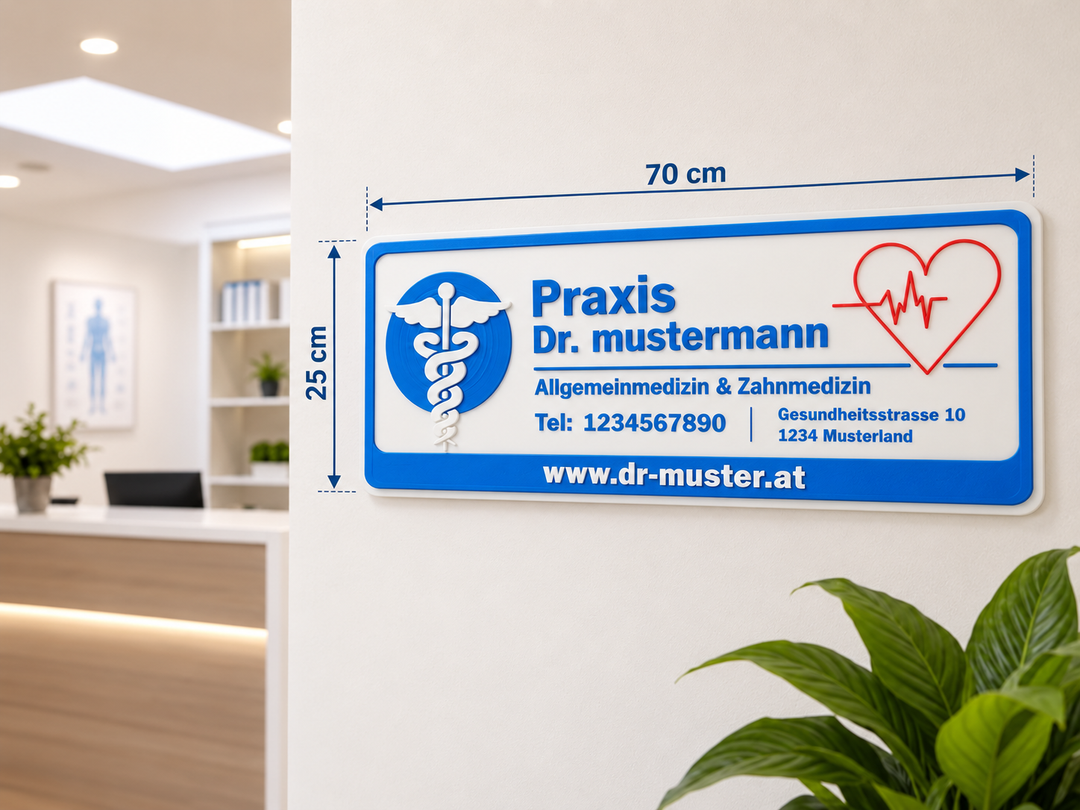 Firmenschild Premium (3D Printed-Indoor)