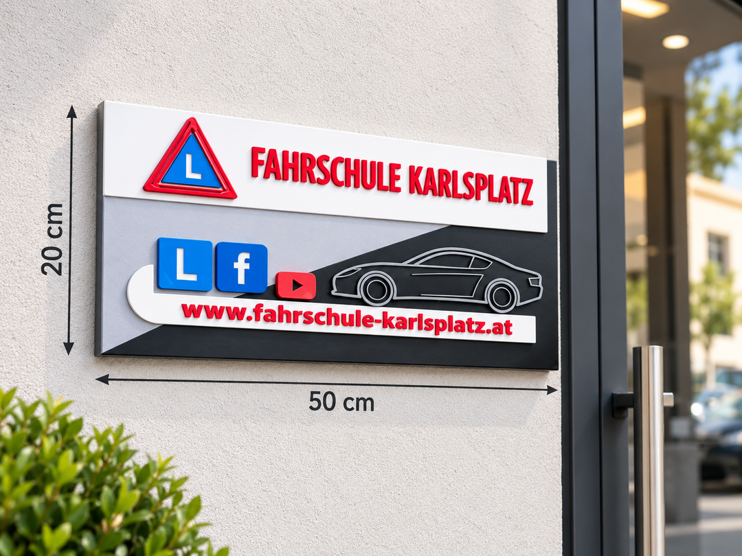 Firmenschild Premium (3D Printed-Indoor)