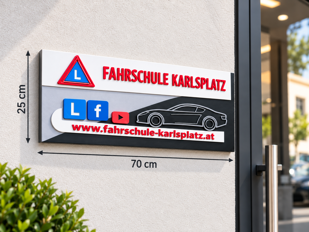 Firmenschild Premium (3D Printed-Indoor)
