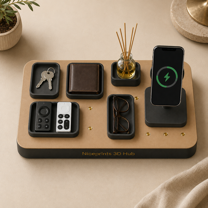 Niceprints Home Hub – Modularer 3D-Schreibtisch-Organizer