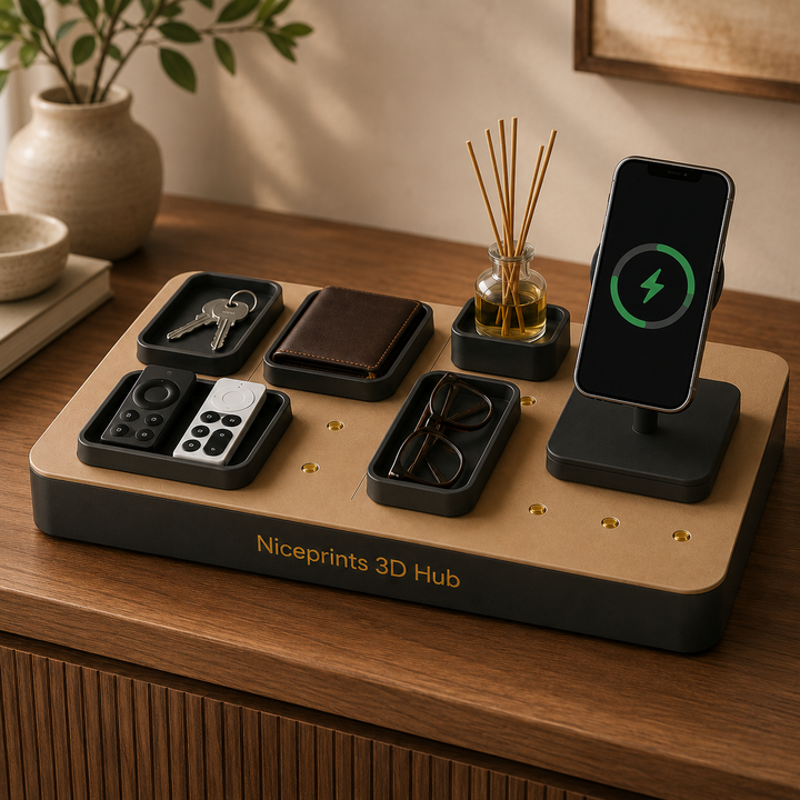 Niceprints Home Hub – Modularer 3D-Schreibtisch-Organizer