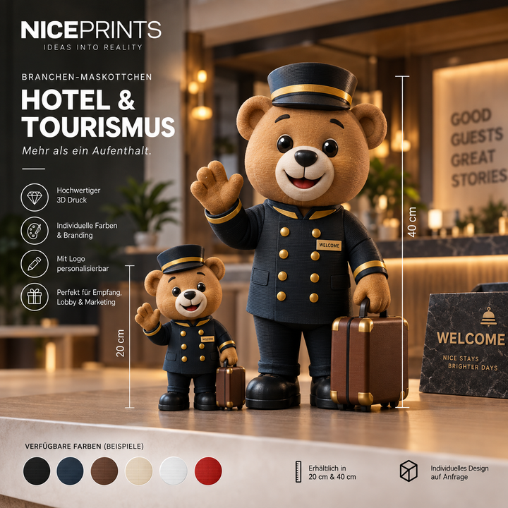 Premium Firmenfigur 3D (Maskottchen) mit NFC Modul