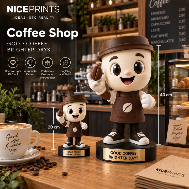 Premium Firmenfigur 3D (Maskottchen) mit NFC Modul