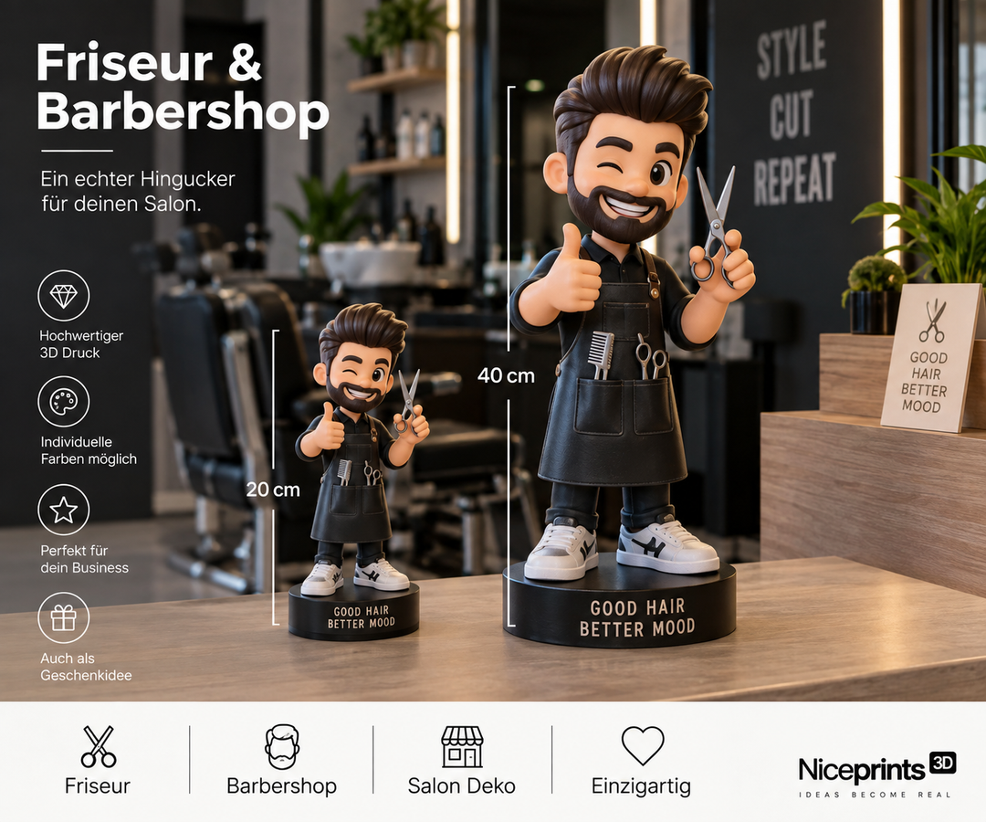 Premium Firmenfigur 3D (Maskottchen) mit NFC Modul