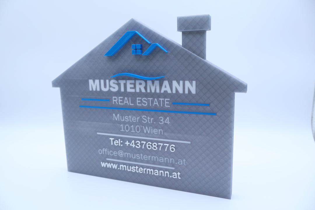 🏡 Individuelles 3D Firmenschild – Immobilien &amp; Büro Branding