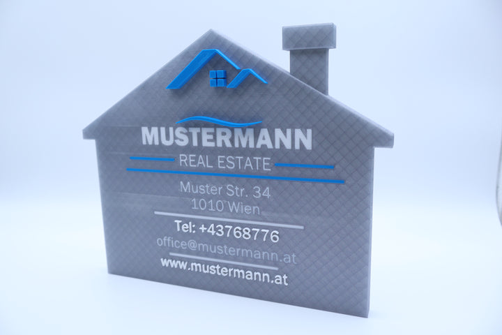 🏡 Individuelles 3D Firmenschild – Immobilien &amp; Büro Branding