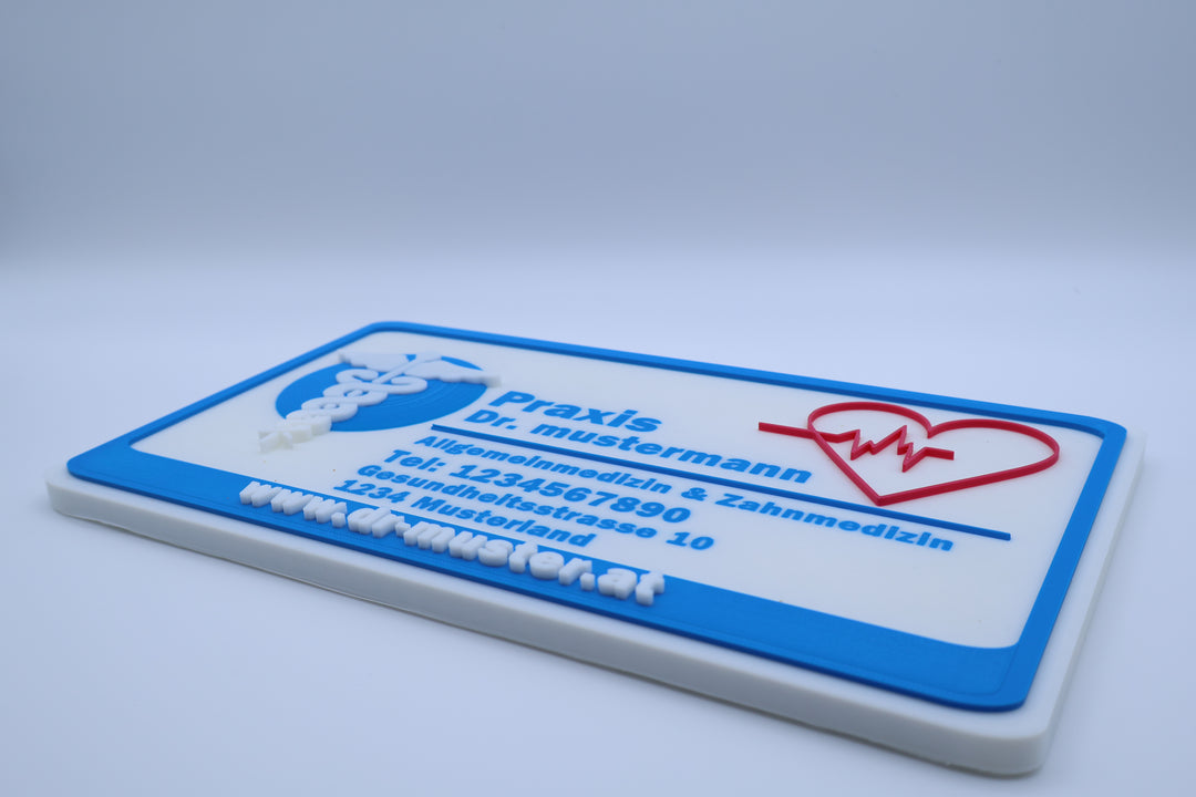 🏥 Individuelles 3D Praxisschild – Arztpraxis &amp; Gesundheitszentrum