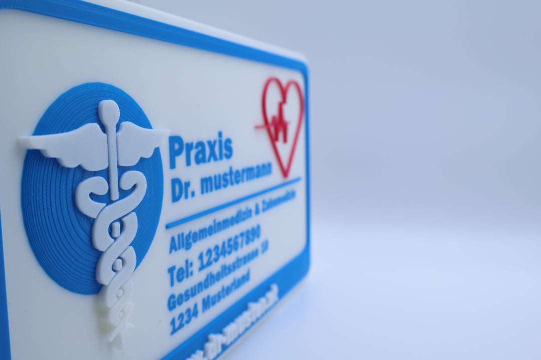 🏥 Individuelles 3D Praxisschild – Arztpraxis &amp; Gesundheitszentrum