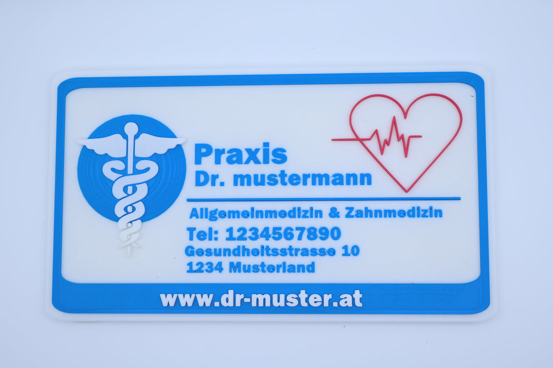 🏥 Individuelles 3D Praxisschild – Arztpraxis &amp; Gesundheitszentrum