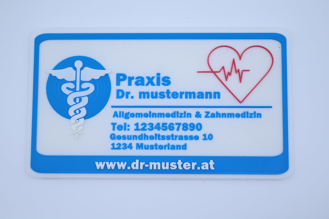 🏥 Individuelles 3D Praxisschild – Arztpraxis &amp; Gesundheitszentrum