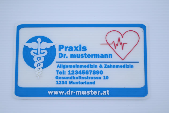 🏥 Individuelles 3D Praxisschild – Arztpraxis &amp; Gesundheitszentrum