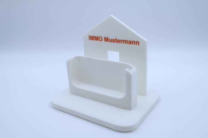 Individueller Visitenkartenhalter im Haus-Design (3D-gedruckt)
