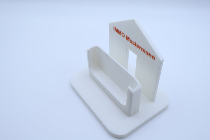 Individueller Visitenkartenhalter im Haus-Design (3D-gedruckt)