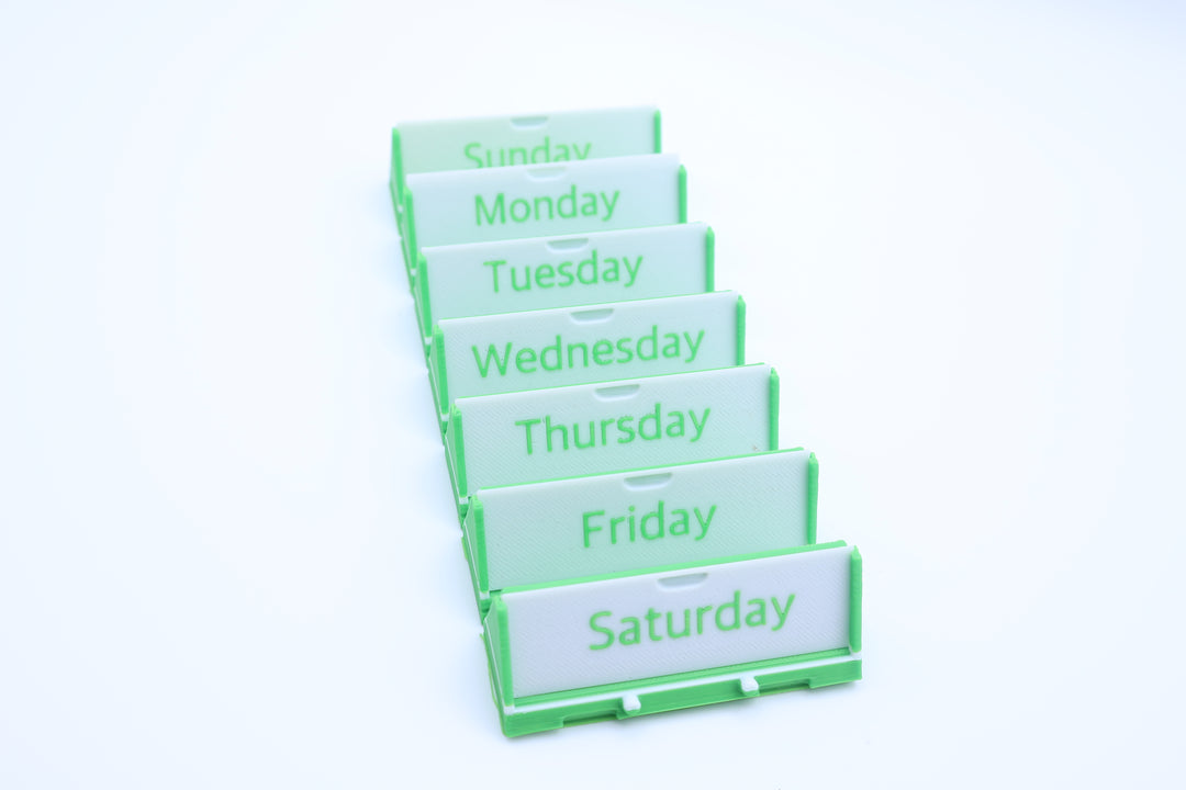 💊 Faltbare Pillenbox – 7 Tage Organizer (3D-gedruckt)
