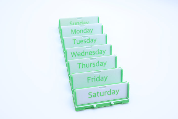💊 Faltbare Pillenbox – 7 Tage Organizer (3D-gedruckt)