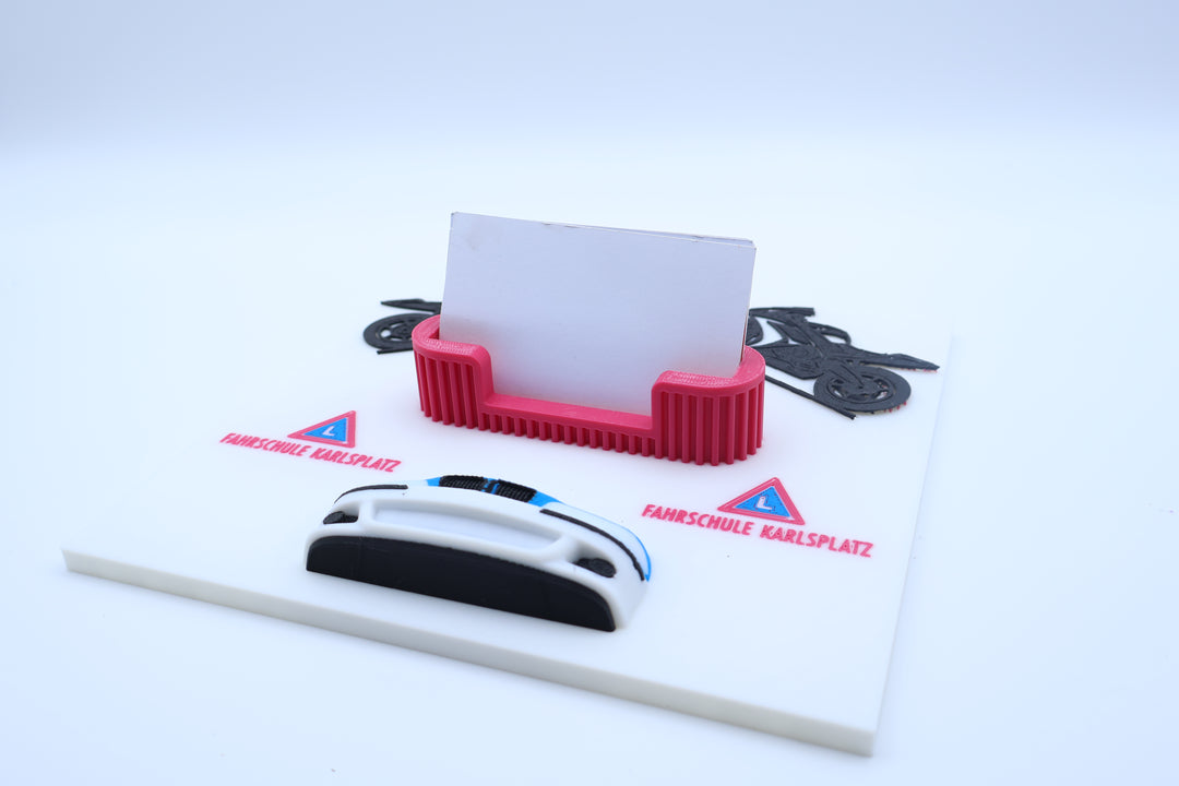 🏍️ 3D Visitenkartenhalter mit Automotive-Design