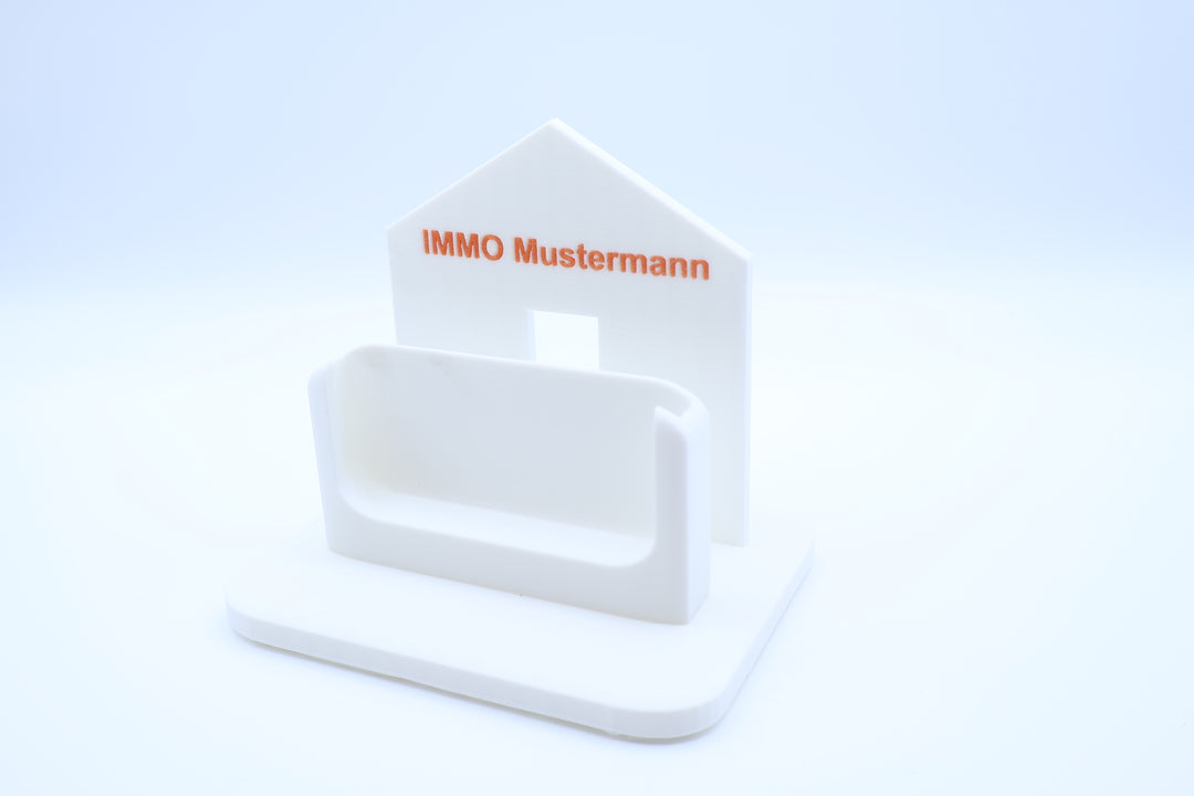 Individueller Visitenkartenhalter im Haus-Design (3D-gedruckt)