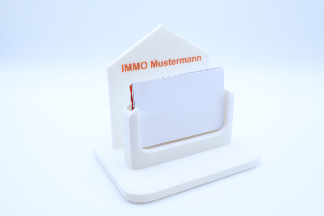 Individueller Visitenkartenhalter im Haus-Design (3D-gedruckt)