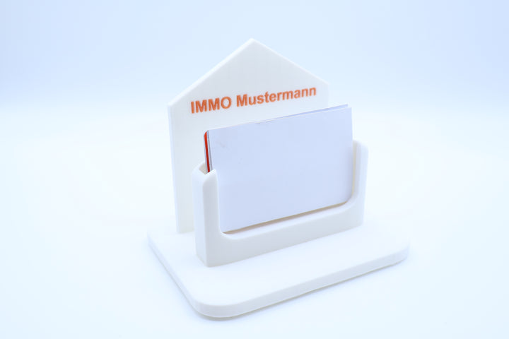 Individueller Visitenkartenhalter im Haus-Design (3D-gedruckt)