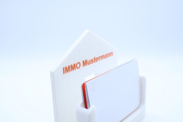 Individueller Visitenkartenhalter im Haus-Design (3D-gedruckt)