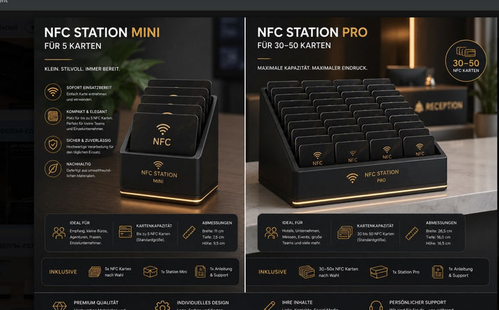 Businesscards 3d Box Premium -NFC STATION