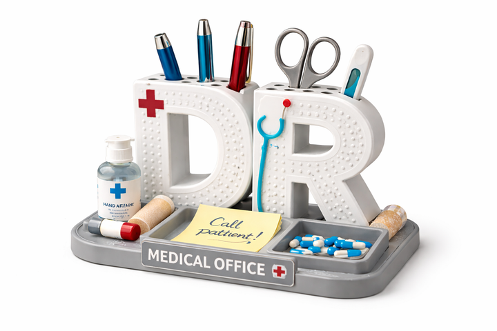 🔤 Personalisierter Initialen-Organizer – Schreibtisch Design mit Stil