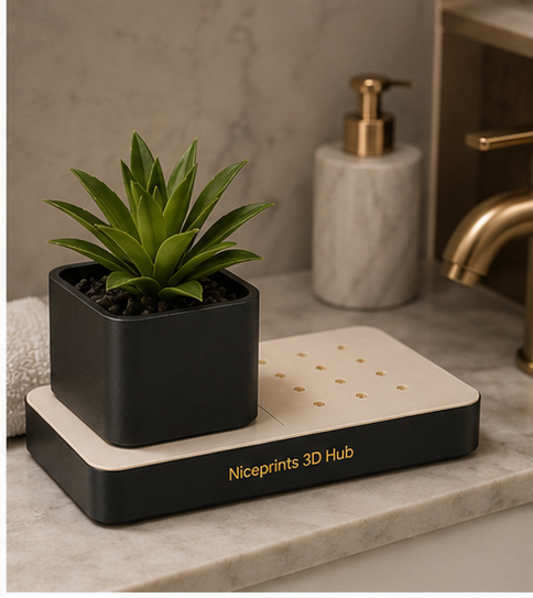 Niceprints 3D Hub – jewellery tray with rings on marble countertop