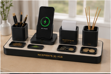 Niceprints 3D Hub – home configuration with plant module on neutral background