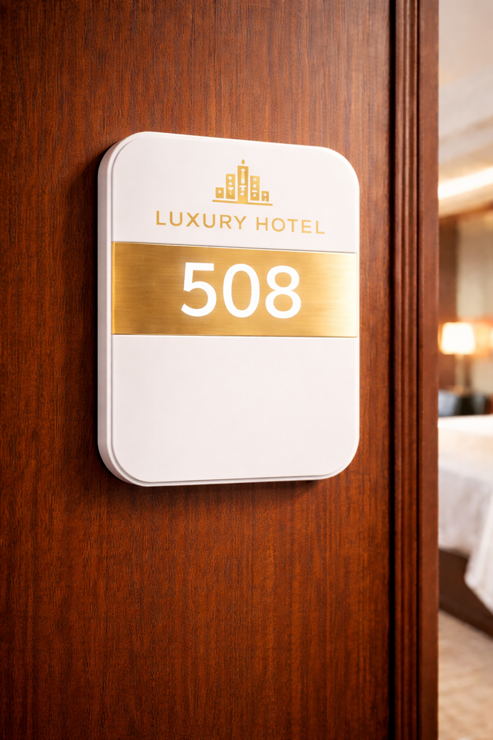 Moderne Zimmerbeschilderung für Hotels